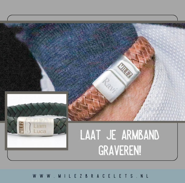 Leren armbanden met naam voor heren: een persoonlijk en stijlvol cadeau